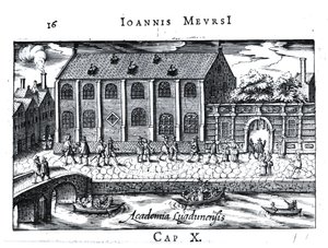 莱顿大学，来自J. Meursius的&39;A Dutch Athens&39;，酒吧。在1625年 作者 荷兰学校